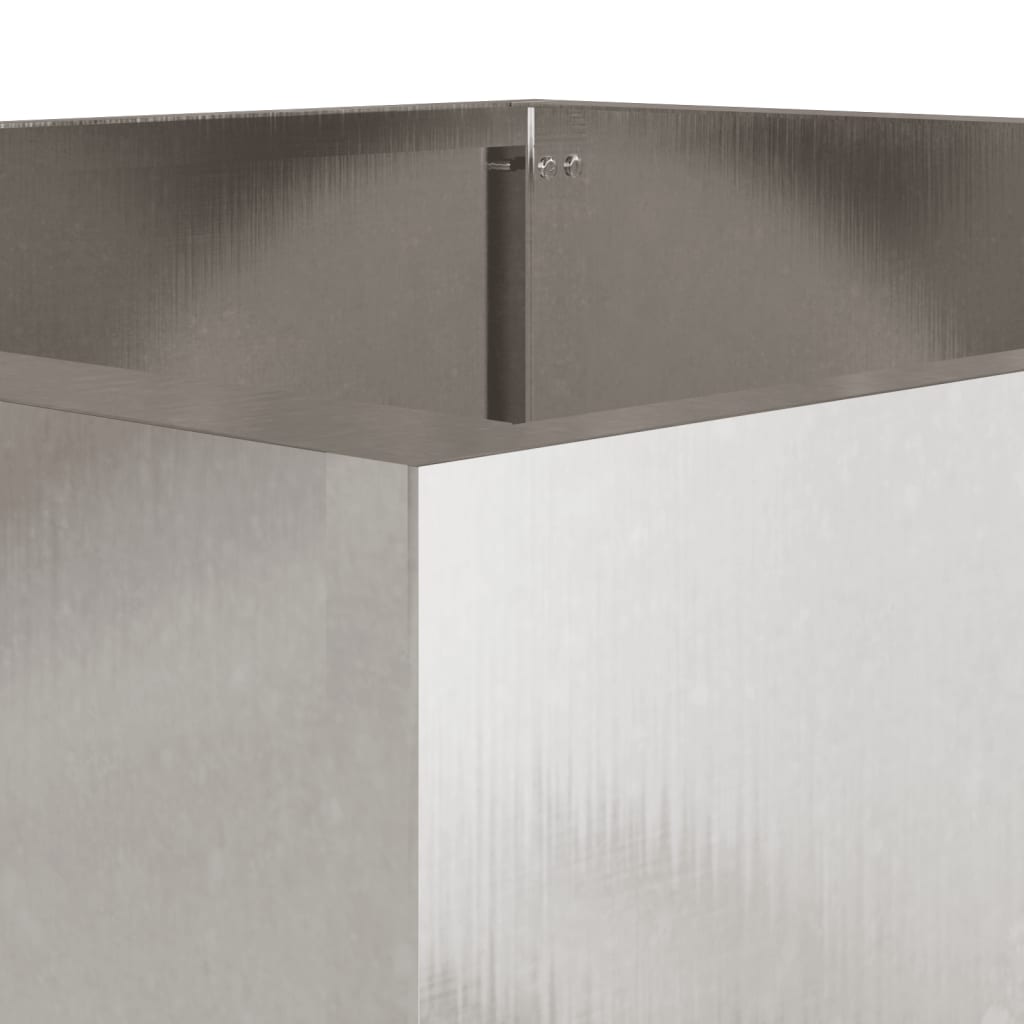 vidaXL Planter Silver 32x30x29 cm Stainless Steel