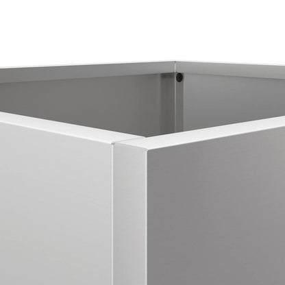 vidaXL Planters 2 pcs Silver 32x30x29 cm Galvanised Steel