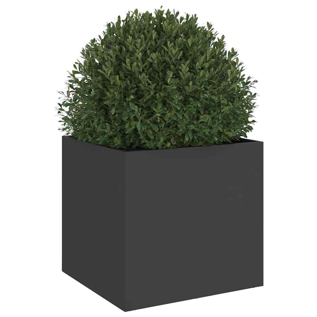 vidaXL Planter Black 42x40x39 cm Steel