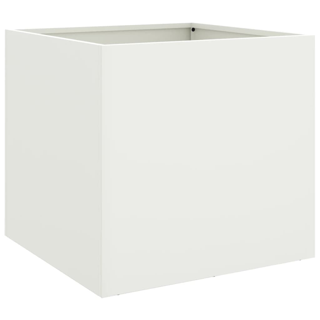 vidaXL Planter White 42x40x39 cm Steel