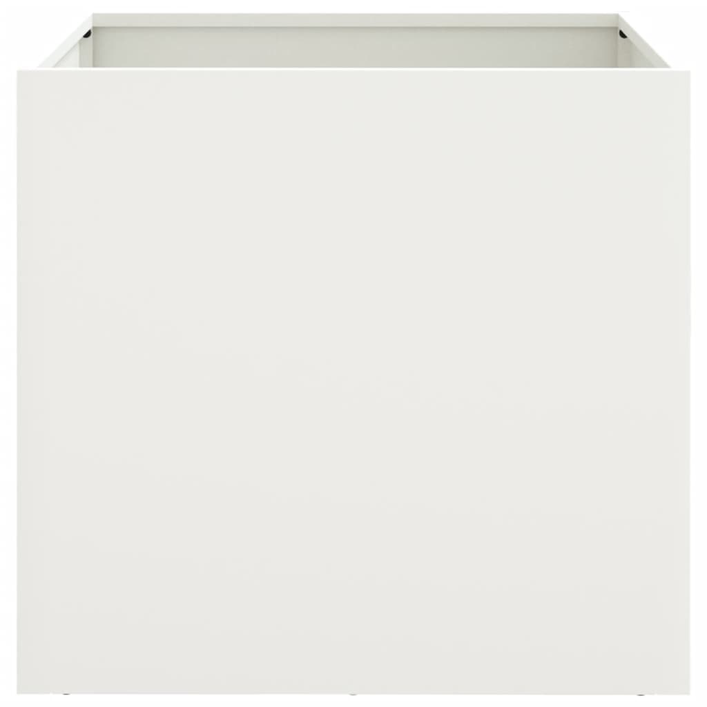 vidaXL Planter White 42x40x39 cm Steel