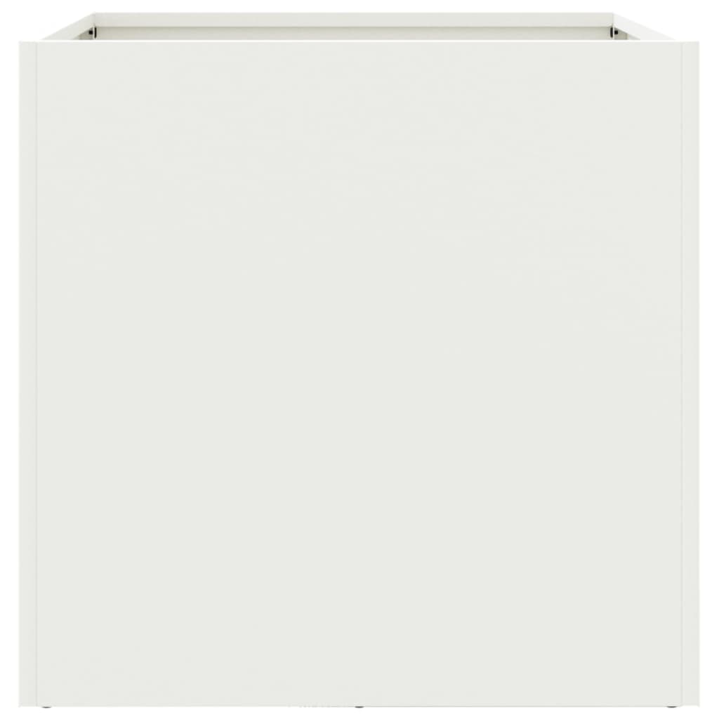 vidaXL Planter White 42x40x39 cm Steel