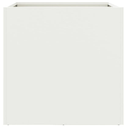 vidaXL Planter White 42x40x39 cm Steel