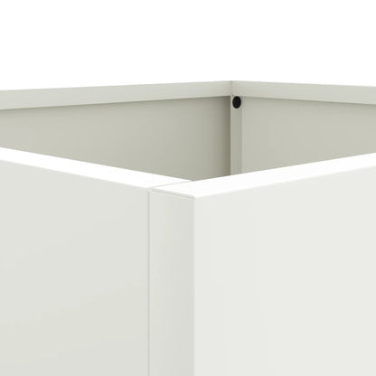 vidaXL Planter White 42x40x39 cm Steel