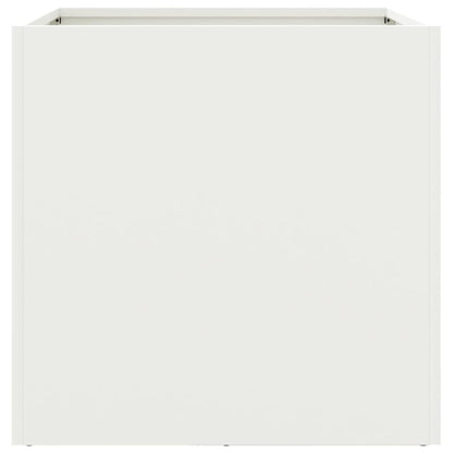 vidaXL Planters 2 pcs White 42x40x39 cm Steel