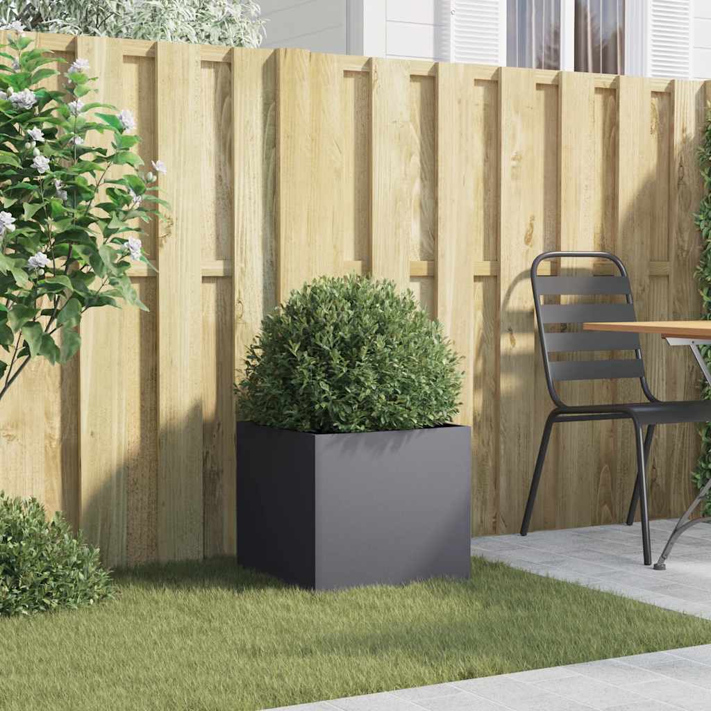 vidaXL Planter Anthracite 42x40x39 cm Steel