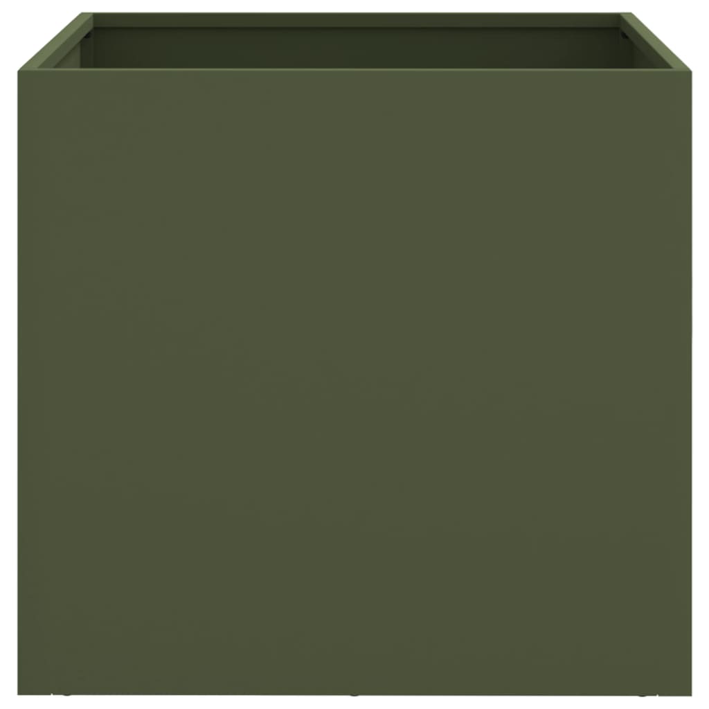 vidaXL Planter Olive Green 42x40x39 cm Steel