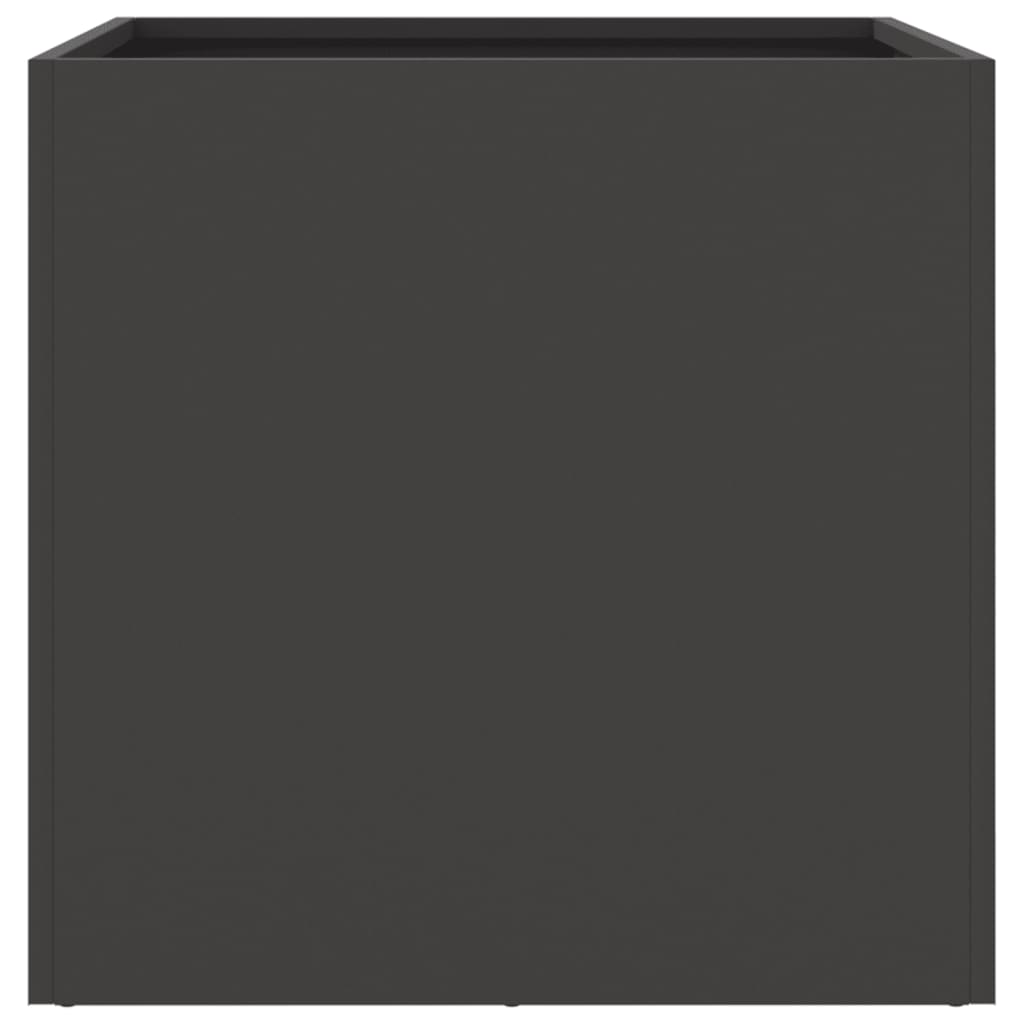 vidaXL Planters 2 pcs Black 49x47x46 cm Steel