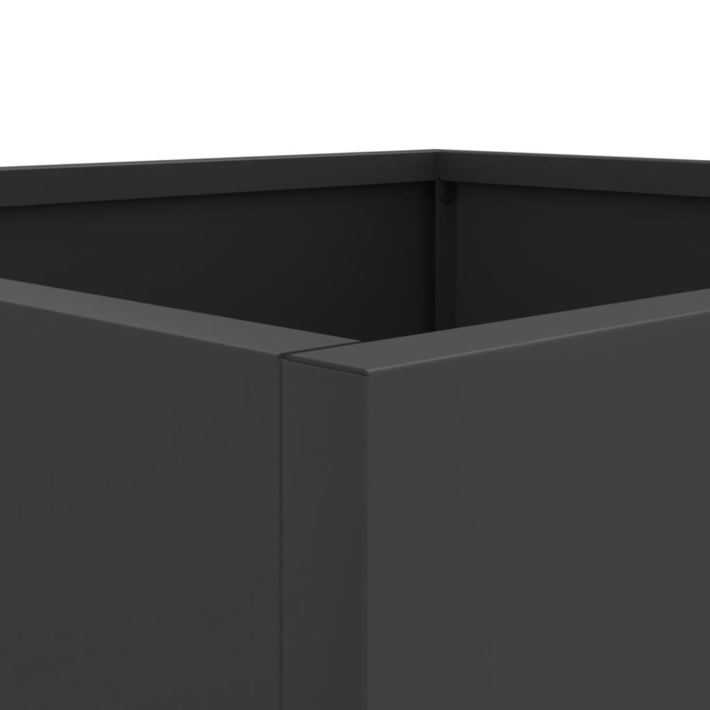 vidaXL Planters 2 pcs Black 49x47x46 cm Steel