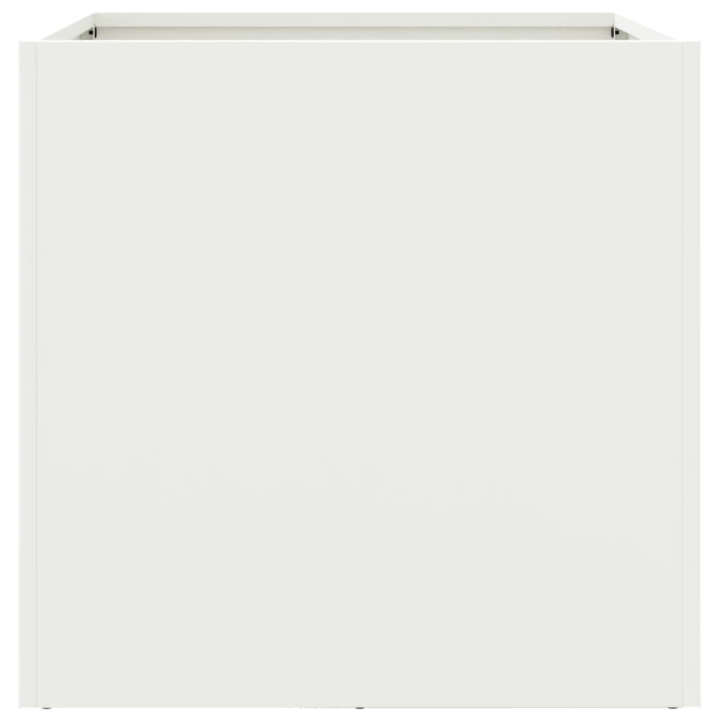 vidaXL Planter White 49x47x46 cm Steel