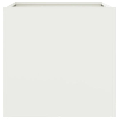 vidaXL Planter White 49x47x46 cm Steel