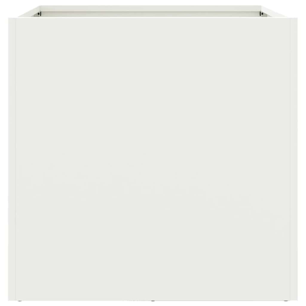 vidaXL Planters 2 pcs White 49x47x46 cm Steel