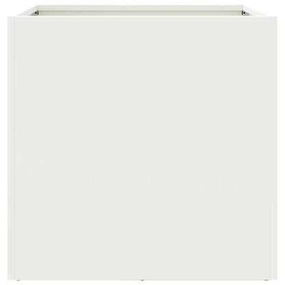 vidaXL Planters 2 pcs White 49x47x46 cm Steel