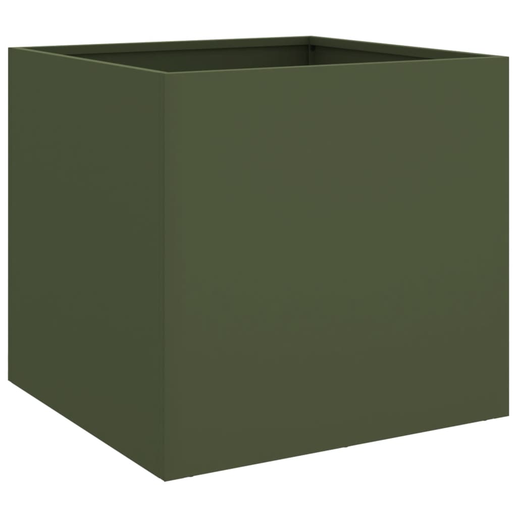 vidaXL Planter Olive Green 49x47x46 cm Steel