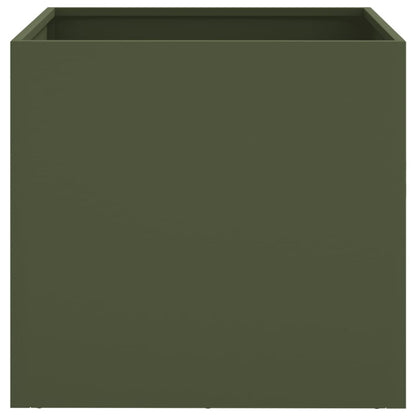 vidaXL Planter Olive Green 49x47x46 cm Steel