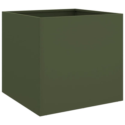 vidaXL Planter Olive Green 49x47x46 cm Steel