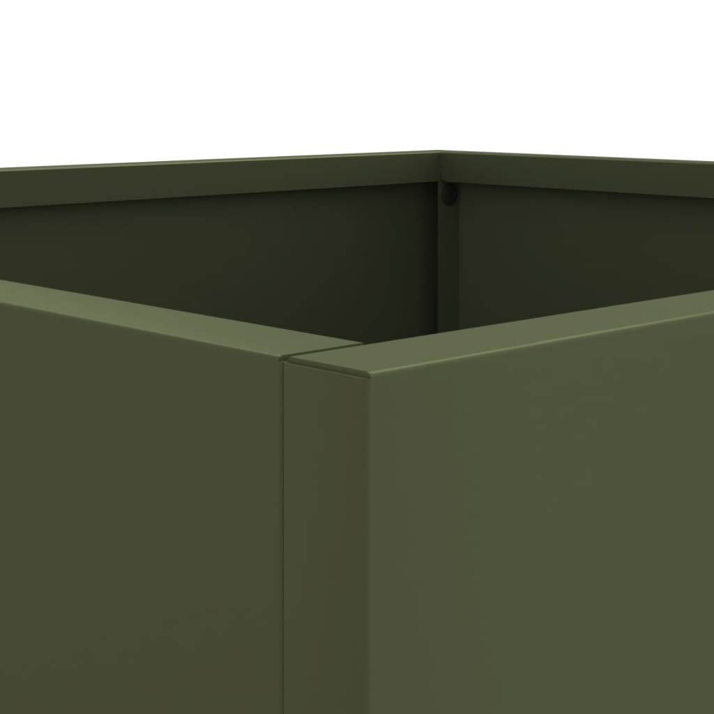 vidaXL Planter Olive Green 49x47x46 cm Steel