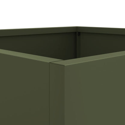 vidaXL Planter Olive Green 49x47x46 cm Steel
