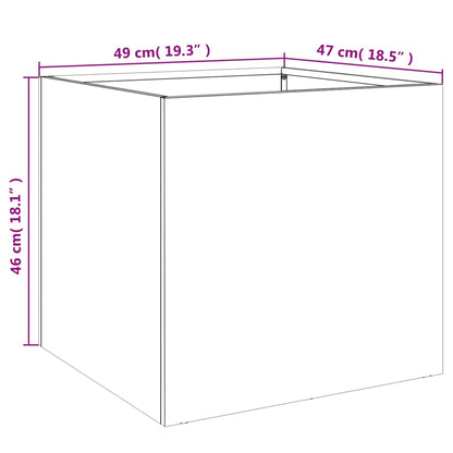 vidaXL Planters 2 pcs Olive Green 49x47x46 cm Steel