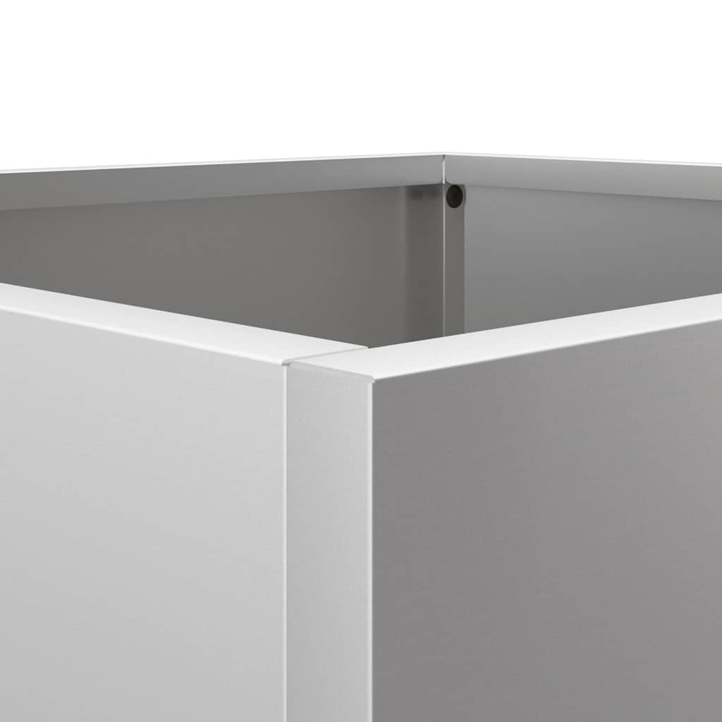 vidaXL Planter Silver 32x29x75 cm Galvanised Steel