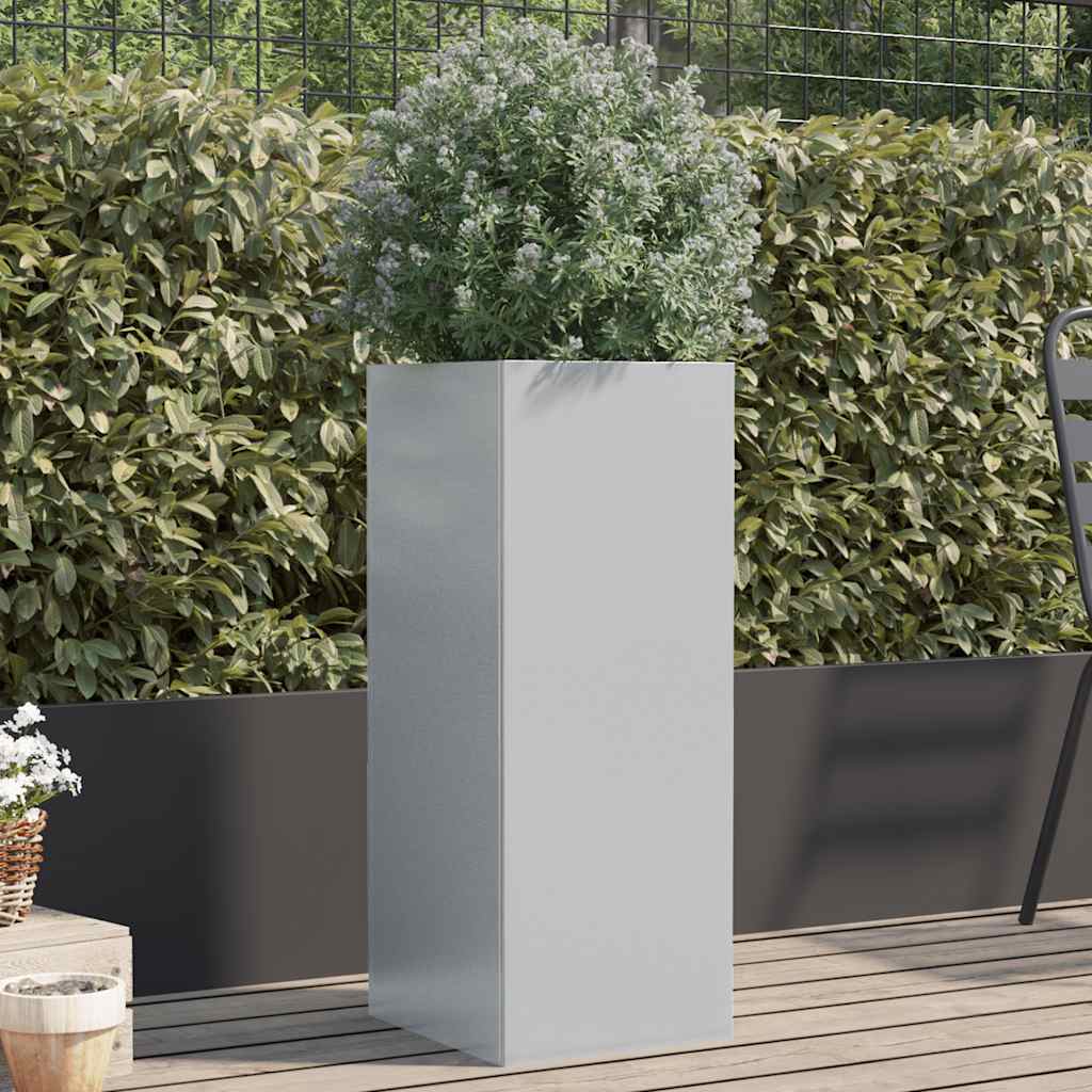 vidaXL Planter Silver 32x29x75 cm Galvanised Steel