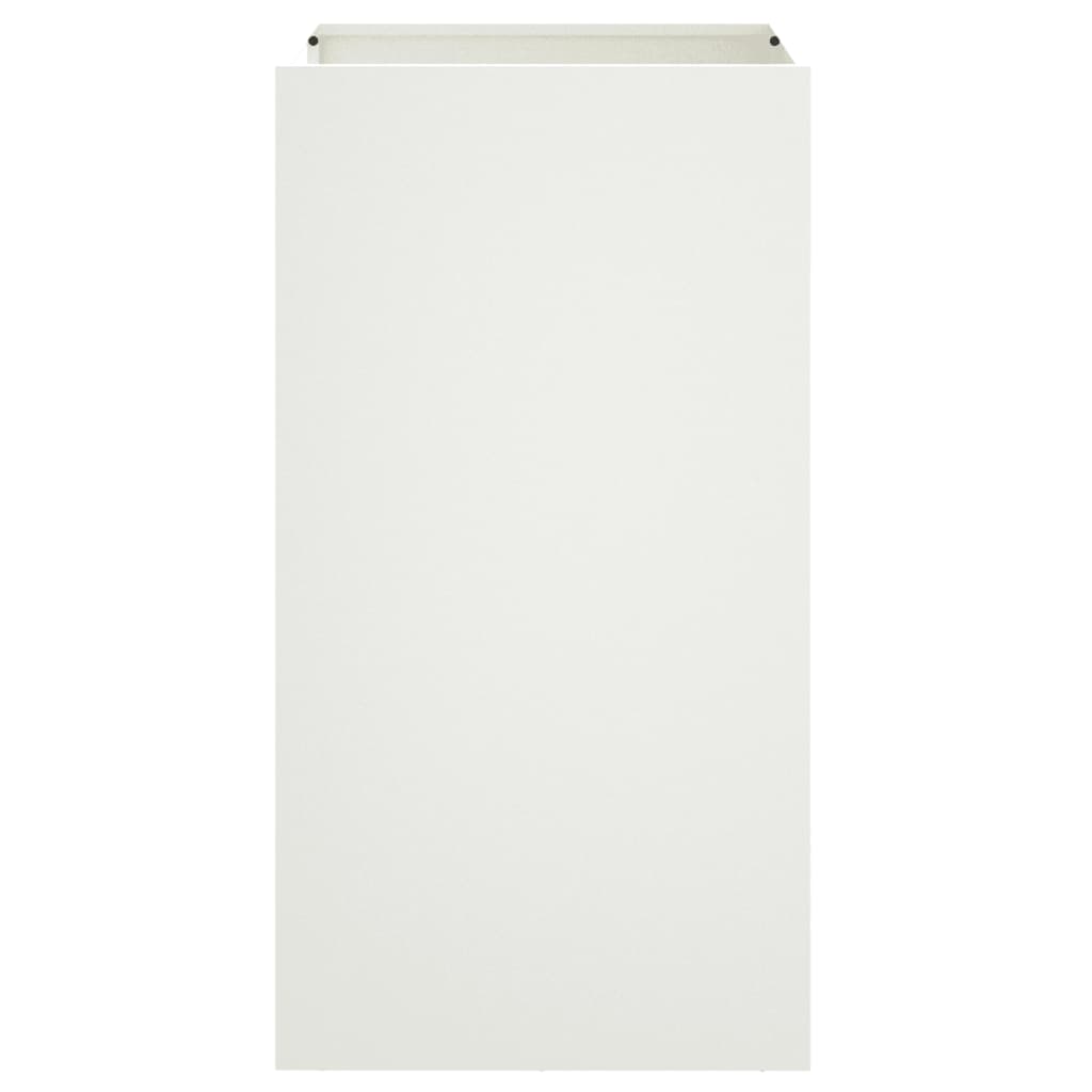 vidaXL Planter White 42x38x75 cm Steel