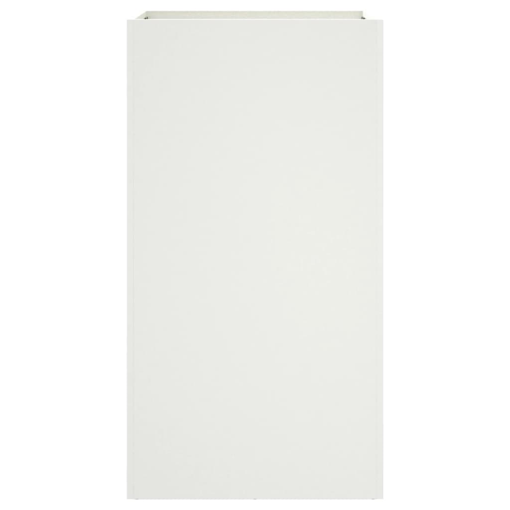 vidaXL Planter White 42x38x75 cm Steel