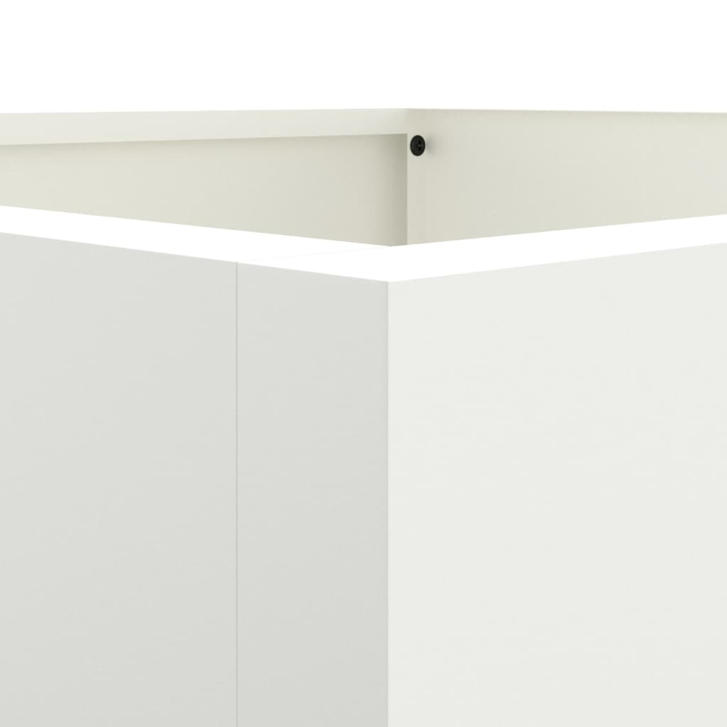 vidaXL Planter White 42x38x75 cm Steel