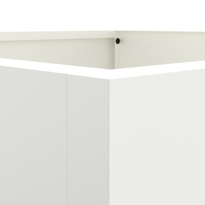 vidaXL Planter White 42x38x75 cm Steel