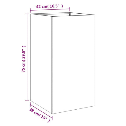vidaXL Planter White 42x38x75 cm Steel