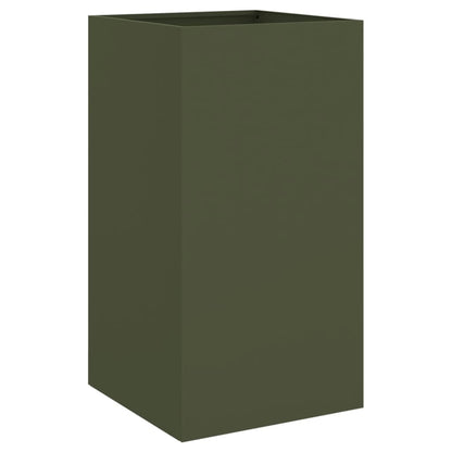 vidaXL Planter Olive Green 42x38x75 cm Steel