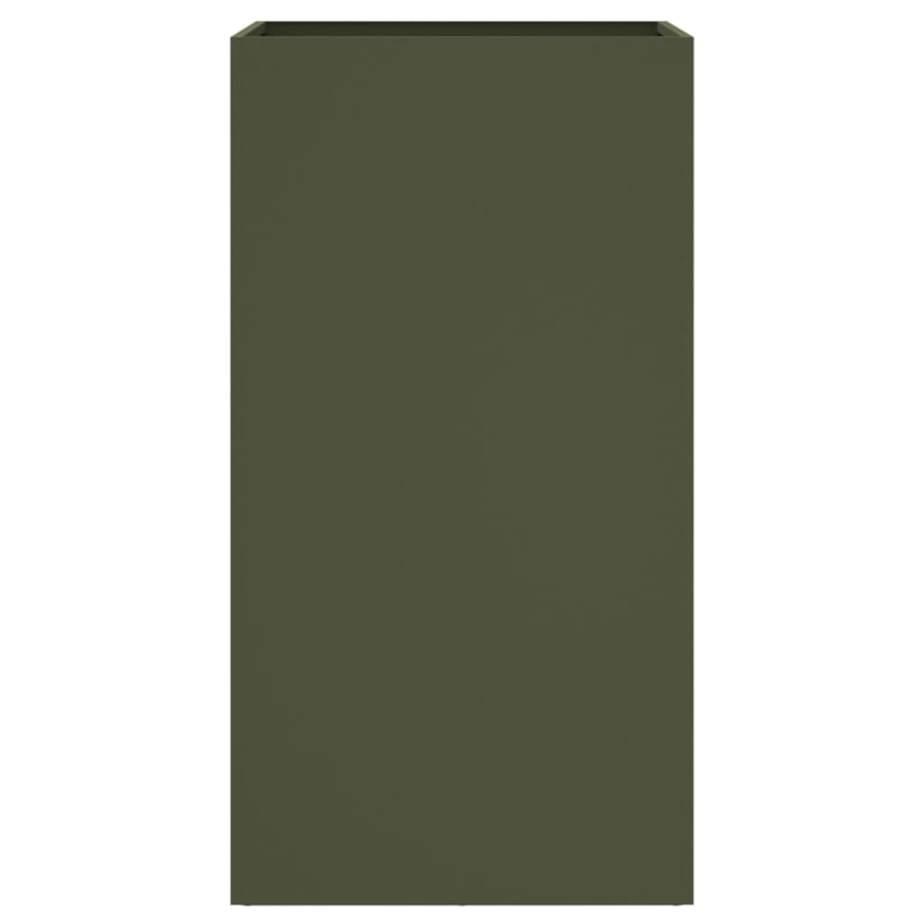 vidaXL Planter Olive Green 42x38x75 cm Steel