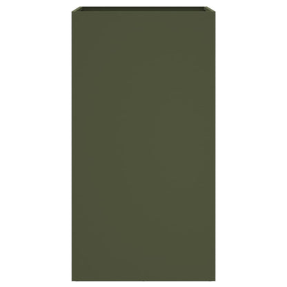 vidaXL Planter Olive Green 42x38x75 cm Steel