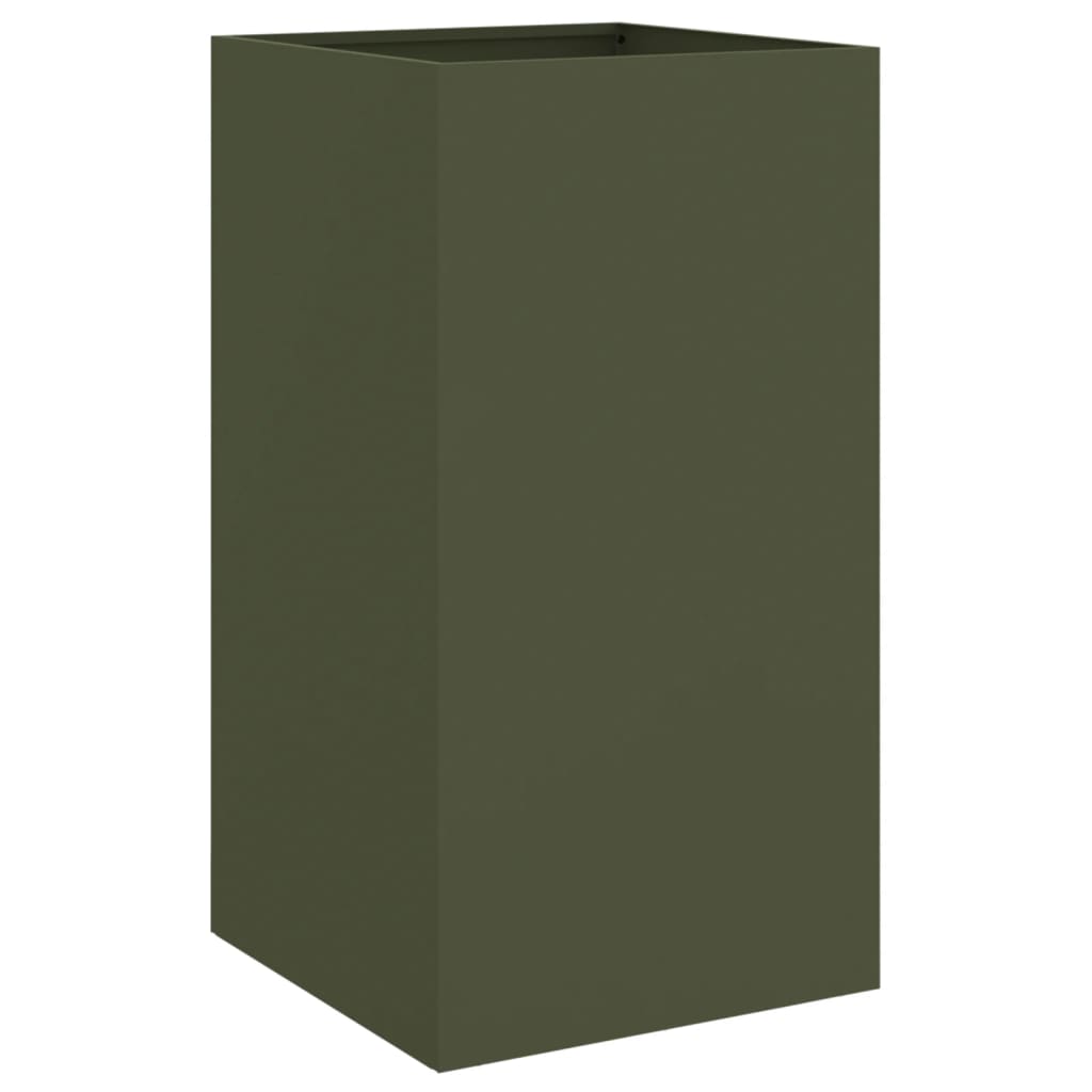vidaXL Planter Olive Green 42x38x75 cm Steel