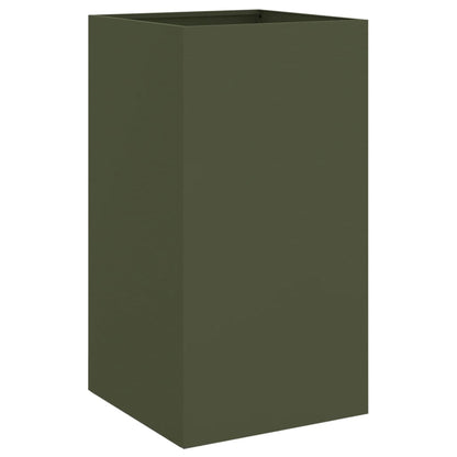 vidaXL Planter Olive Green 42x38x75 cm Steel