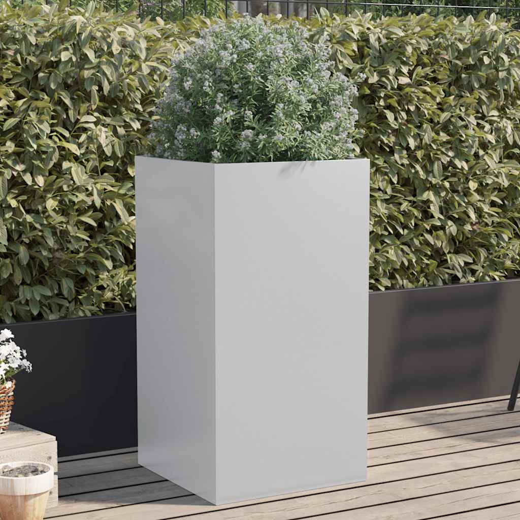 vidaXL Planter Silver 42x38x75 cm Galvanised Steel
