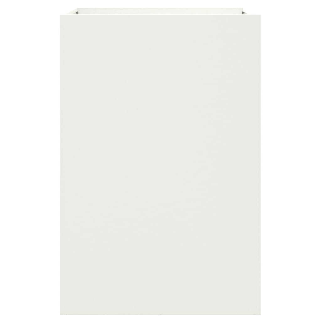 vidaXL Planter White 52x48x75 cm Steel
