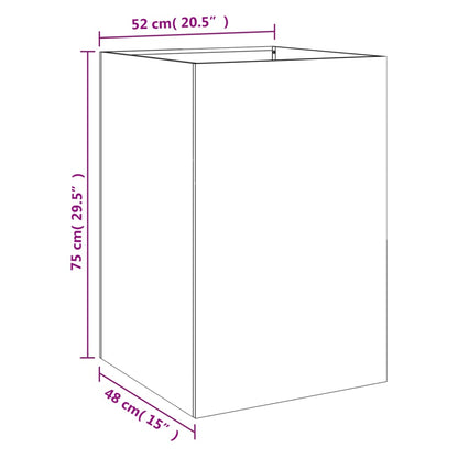 vidaXL Planter White 52x48x75 cm Steel