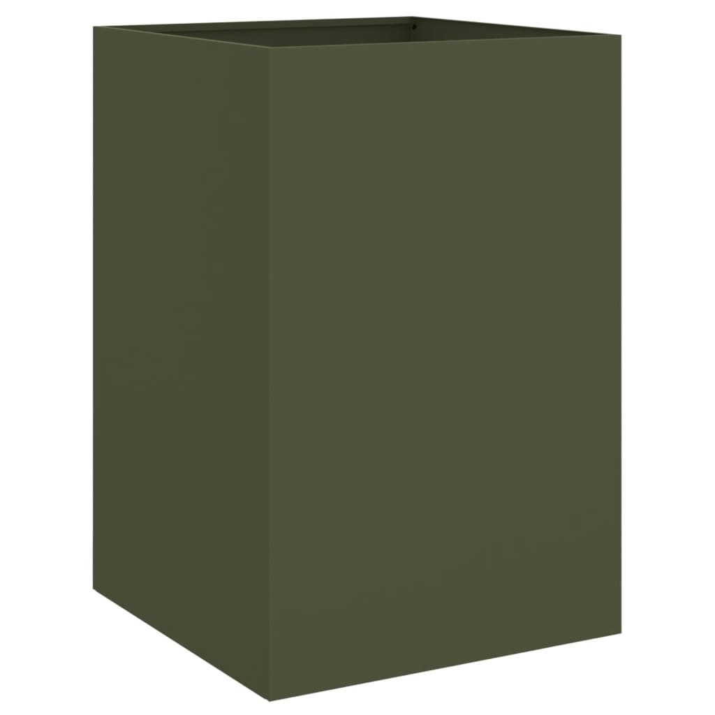 vidaXL Planter Olive Green 52x48x75 cm Steel