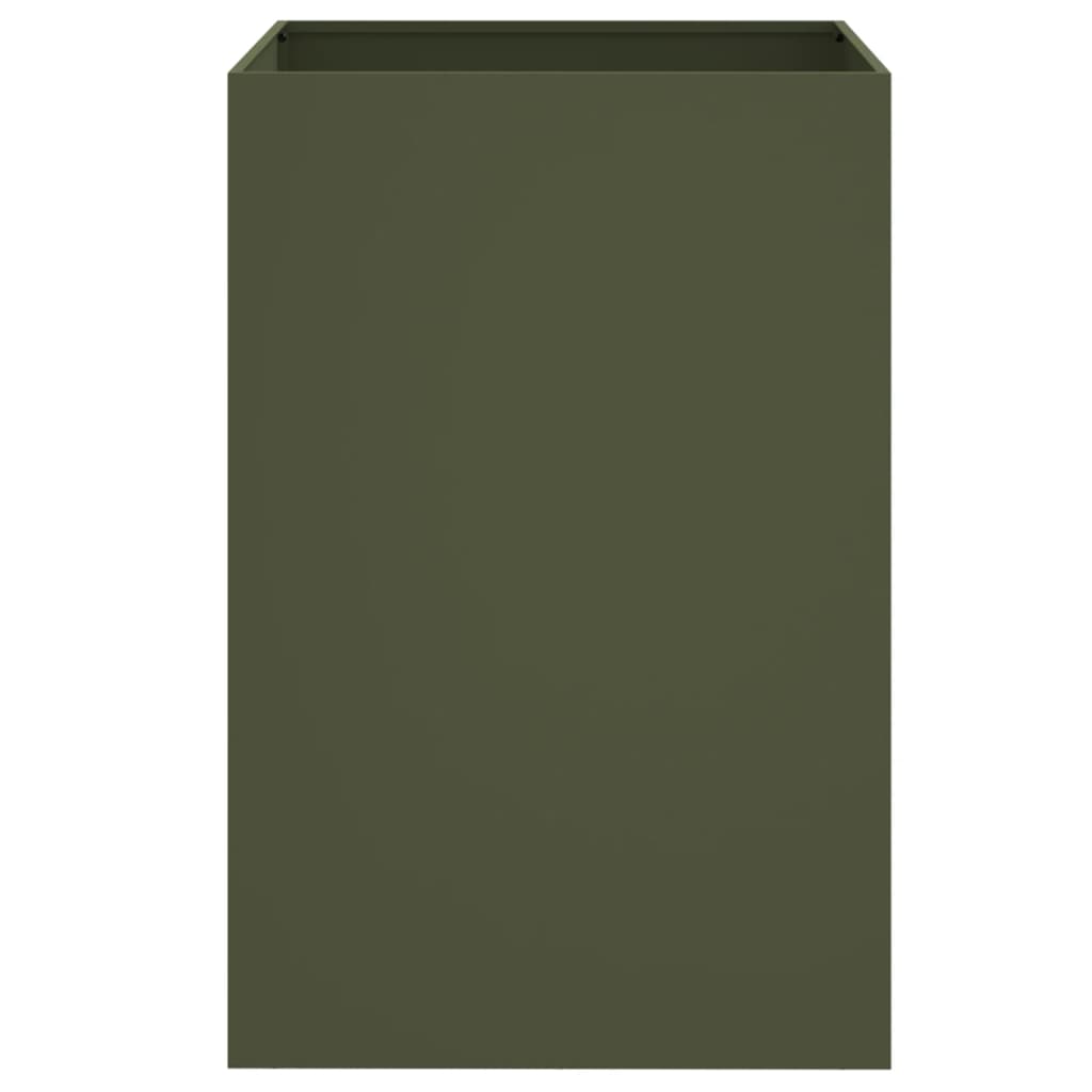 vidaXL Planter Olive Green 52x48x75 cm Steel