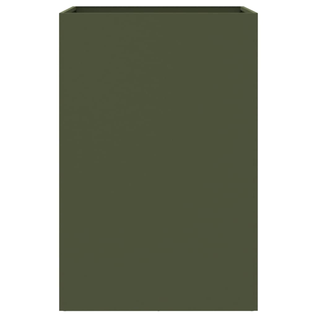 vidaXL Planter Olive Green 52x48x75 cm Steel