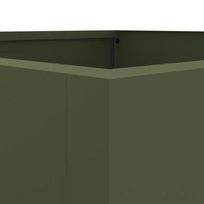 vidaXL Planter Olive Green 52x48x75 cm Steel