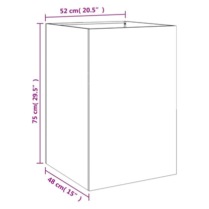 vidaXL Planter Olive Green 52x48x75 cm Steel