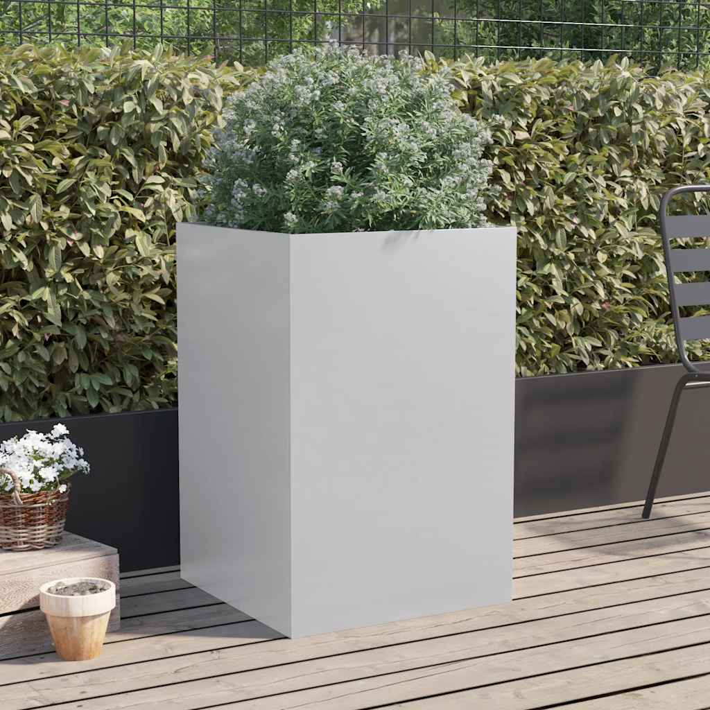 vidaXL Planter Silver 52x48x75 cm Galvanised Steel