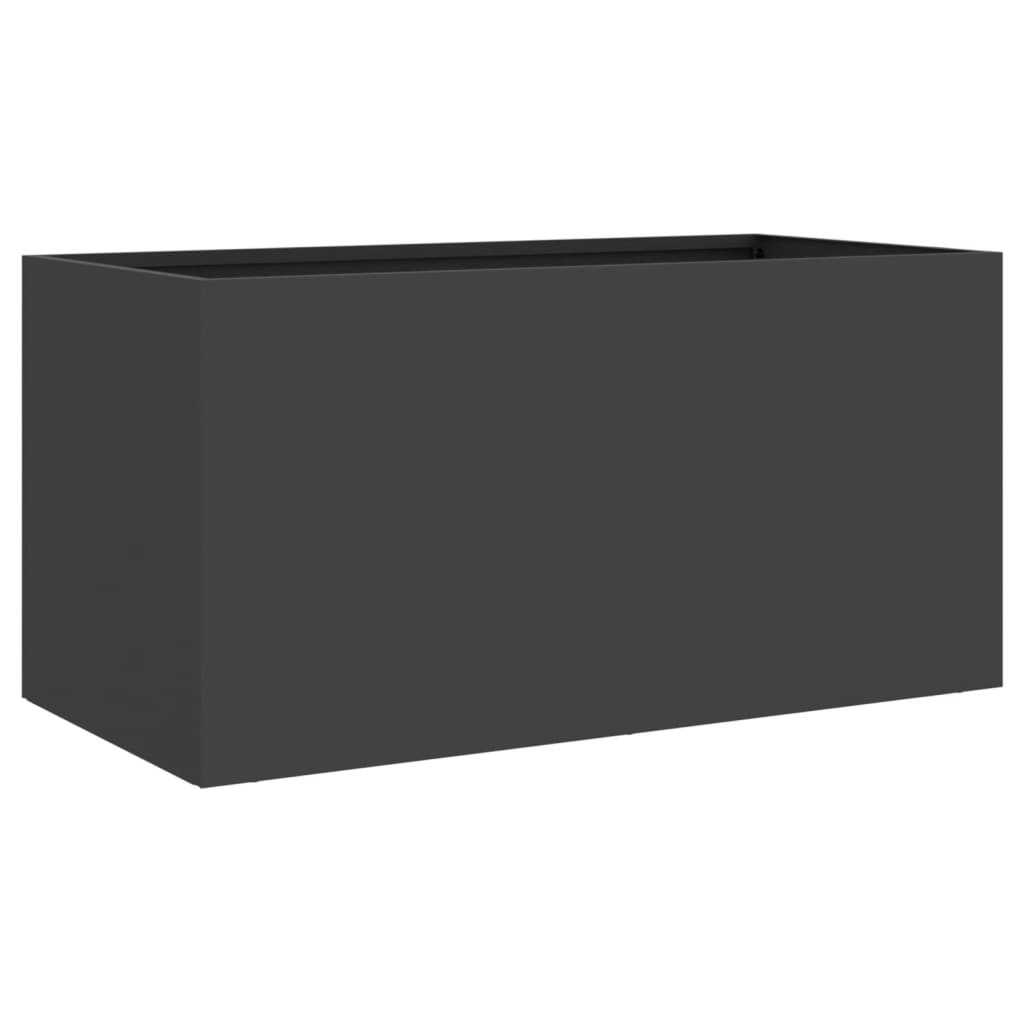 vidaXL Planter Black 62x30x29 cm Steel