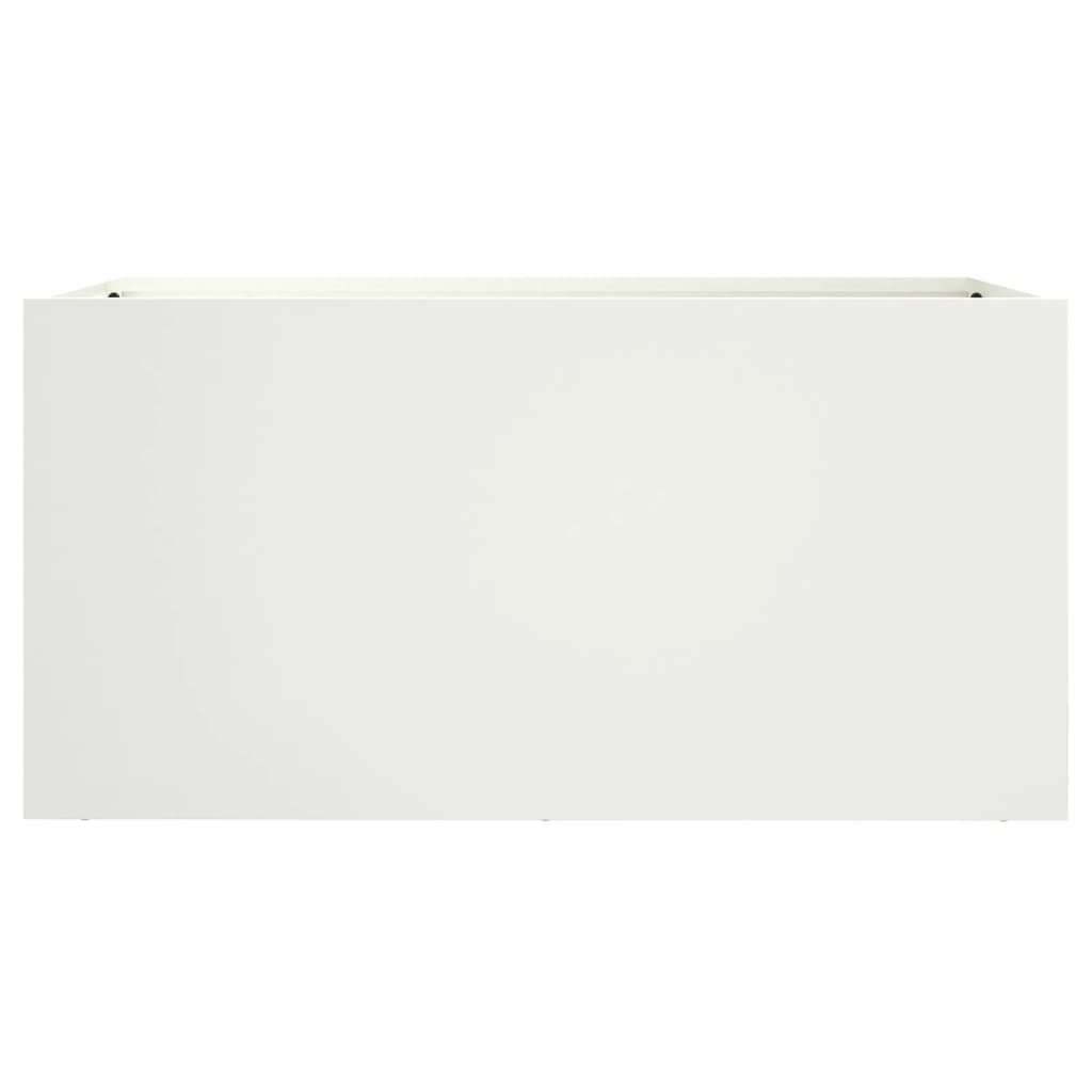 vidaXL Planter White 62x30x29 cm Steel