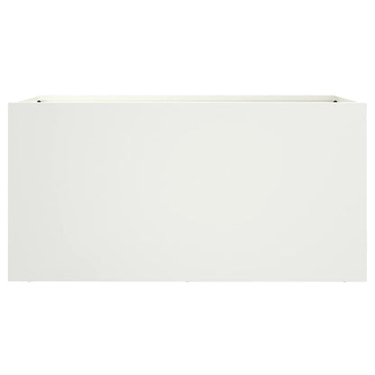 vidaXL Planter White 62x30x29 cm Steel