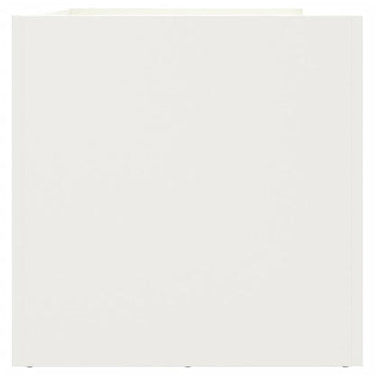 vidaXL Planter White 62x30x29 cm Steel
