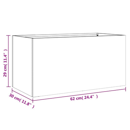 vidaXL Planter White 62x30x29 cm Steel