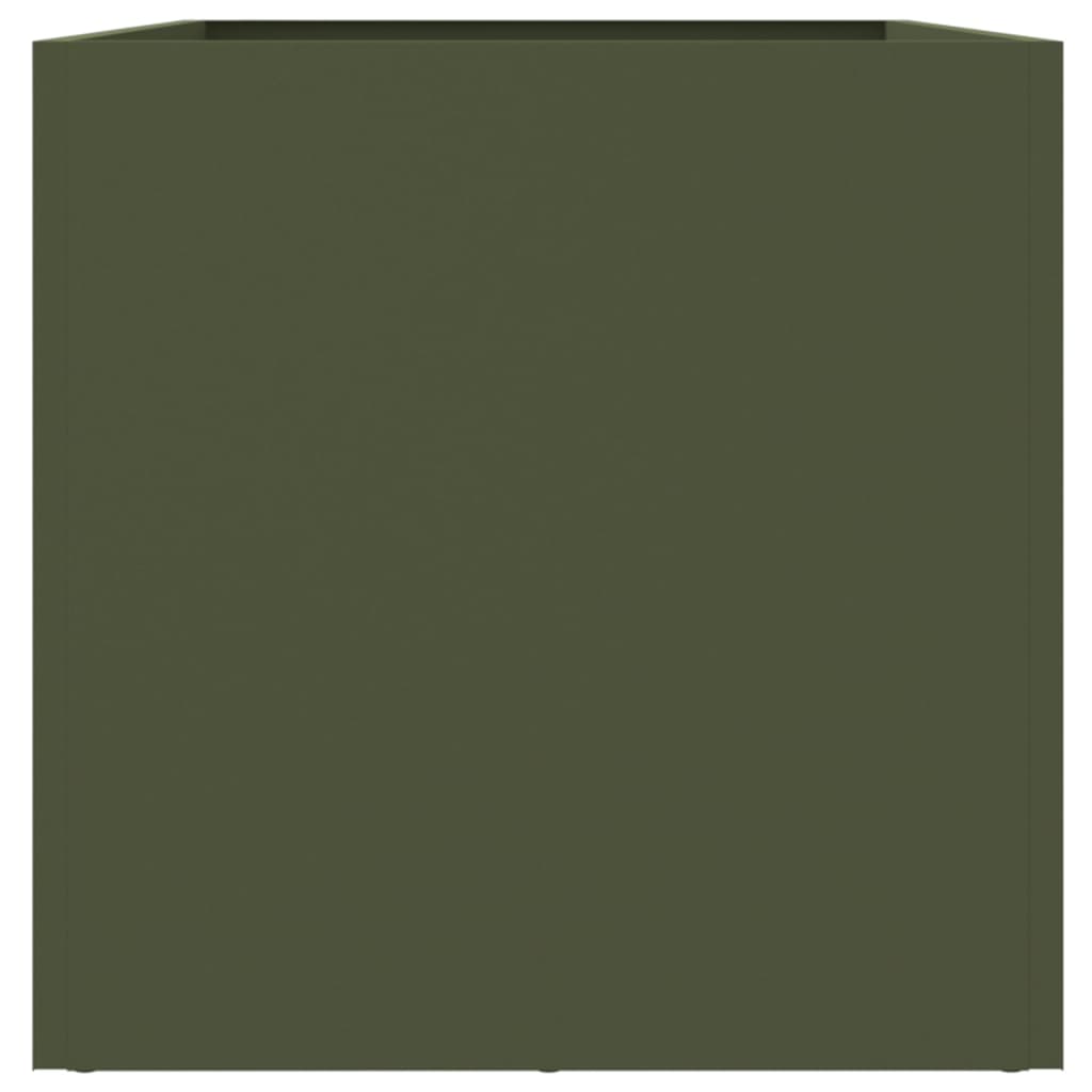 vidaXL Planter Olive Green 62x30x29 cm Steel